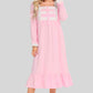 Full Size Lace Detail Square Neck Flounce Sleeve Night Dress
