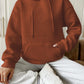 Full Size Textured Drawstring Drop Shoulder Hoodie