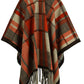 One Size Cloak Sleeve Fringe Detail Poncho