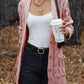 Cable-Knit Button Down Cardigan