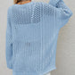 Openwork Button Front Cardigan