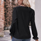 Pretty Purples Eyelet V-Neck Flounce Sleeve Blouse