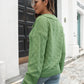 Johnny Collar Dropped Shoulder Sweater