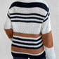 KnitwearTime Striped Round Neck Sweater