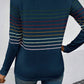 Striped Round Neck Long Sleeve T-Shirt