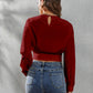 Round Neck Long Sleeve Blouse