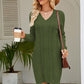 LifeDresses Cable-Knit Long Sleeve Sweater Dress