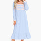 Women's GirlNextDoor Full Size Contrast Lace Trim Ruffle Hem Square Neck Night Dress