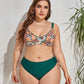 Sammi Plus Size Printed V-Neck Drawstring Bikini Set