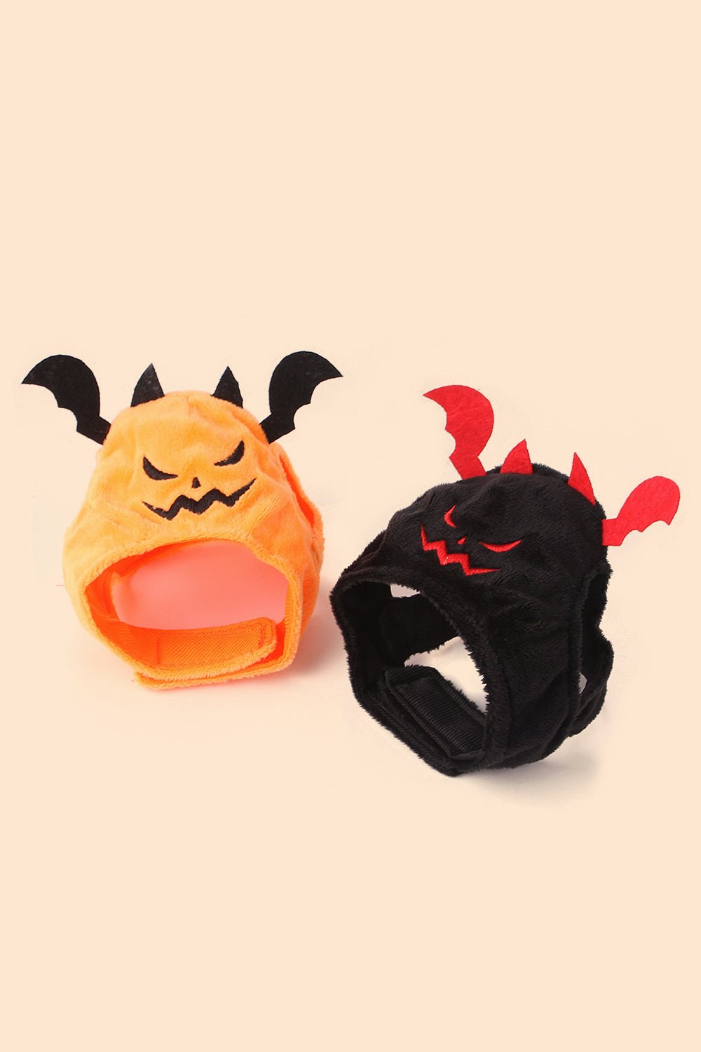 Halloween Pet 2-Pack Jack-O-Lantern with Bat Wings Costume Hat Set