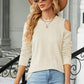 Round Neck Cold Shoulder T-Shirt