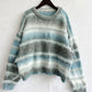 Striped Round Neck Long Sleeve Sweater