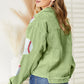 Ball Sequin Dropped Shoulder Raw Hem Jacket