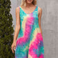 Tie-Dye Sleeveless Dress with Pockets