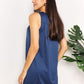 Double Take Navy Blue Round Neck Sleeveless Mini Dress