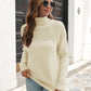 Lavender or Cream Turtleneck Raglan Sleeve Sweater