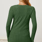 Basic Bae Full Size Ribbed V-Neck Long Sleeve T-Shirt