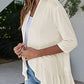Open Front Ruffle Trim Cardigan