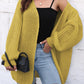 Open Front Dropped Shoulder Longline Cardigan