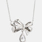Teardrop Shape 925 Sterling Silver Zircon Pandent Necklace