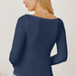 Square Neck Long Sleeve T-Shirt