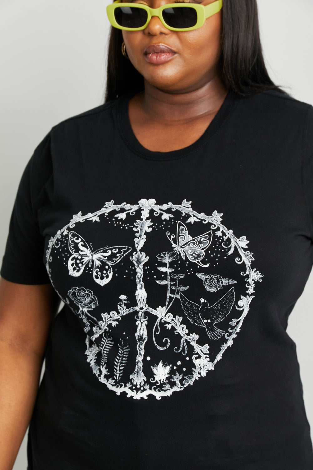 mineB Full Size Butterfly Graphic Tee Shirt *