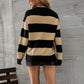 Two-Tone Round Neck Dropped Shoulder Sweater