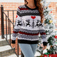 Full Size Christmas Round Neck Sweater
