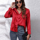 Button Up Collared Neck Long Sleeve Shirt