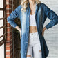 Veveret Pocketed Button Up Washed Denim Shirt