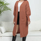 Open Front Dropped Shoulder Cardigan