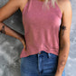 Women's Full Size Curved Hem Grecian Tank Top