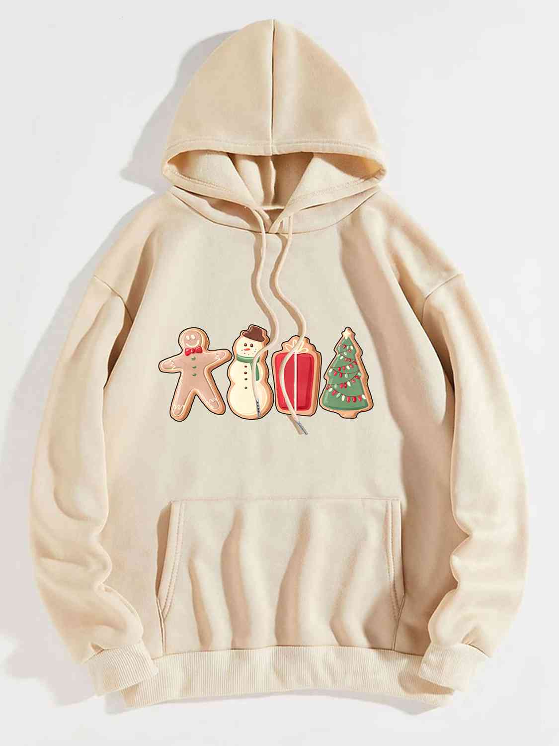 CHRISTMAS Graphic Drawstring Hoodie with Pocket