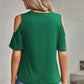 Tied Cutout Cold-Shoulder Top