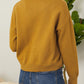 Flower Button Front Dropped Shoulder Cardigan