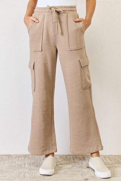 RISEN High Waist Cargo Wide Leg Pants *