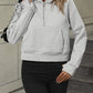 Malibu Dreams Zip-Up Raglan Sleeve Hoodie with Pocket