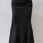 Ruched Maxi Trumpet Skirt