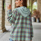 Full Size Plaid Long Sleeve Hooded Jacket