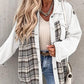 Plaid Button Up Dropped Shoulder Jacket