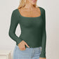 Square Neck Long Sleeve T-Shirt