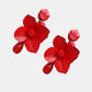 Bloosm Flower and Teardrop Resin Dangle Earrings