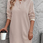 Women's SoDreamy Dusty Pink Johnny Collar Dropped Shoulder Dress