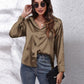 Button Up Collared Neck Long Sleeve Shirt