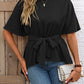Tied Round Neck Half Sleeve Blouse