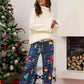 Christmas SANTA'S SLED Straight Leg Pants