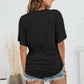 Full Size V-Neck Side Ruched Tee