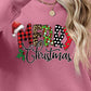 MERRY CHRISTMAS Round Neck Dropped Shoulder Sweatshirt
