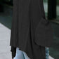Exposed Seam Round Neck Top with Pocket