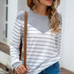 Striped Round Neck Long Sleeve T-Shirt